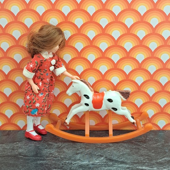 Carolines Home Dolls House Rocking Horse Caramel Base 2246