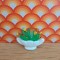 Carolines Home Dolls House Flower - White Oval Long Vase 2308