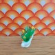 Carolines Home Dolls House Flower - White Oval Long Vase 2308