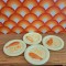 Carolines Home Dolls House Food - 4 Plates Of Food Fish And Chips 2336 