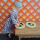 Carolines Home Dolls House Food - 2 Plates Of Food Meat & Vegetables 2336