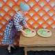 Carolines Home Dolls House Food - 2 Plates Of Food Ham Salad 2336