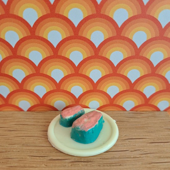 Carolines Home Dolls House Food - Plate Of Fish 2.041