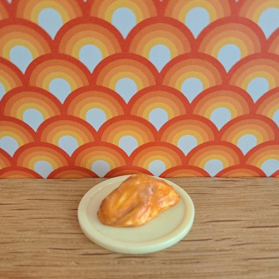 Carolines Home Dolls House Food - Plate Of Chicken 2.041