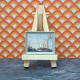 Carolines Home Dolls House Picture - Tall Ships Scene Grey Frame Painting 2304