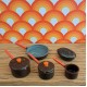 Carolines Home Dolls House Saucepans - Lidded Brown Orange 2319 