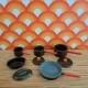 Carolines Home Dolls House Saucepans - Lidded Brown Orange 2319 