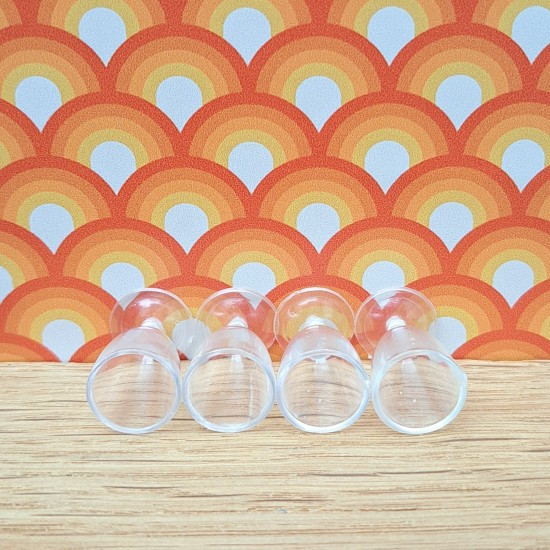 Carolines Home Dolls House Tea Set - Pudding Glasses Tall x 4 2.053