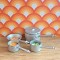 Dol Toi Dolls House 3 Metal Saucepans - 1 Large & 2 Small & Frypan