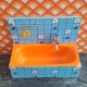 Lisa Of Denmark Dolls House Bathroom - Blue & White Flower Tile Set 370