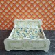 Lisa Of Denmark Dolls House Bedroom - Roma White Bed Floral Cover 291