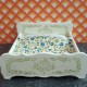Lisa Of Denmark Dolls House Bedroom - Roma White Bed Floral Cover 291