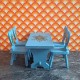 Lisa Of Denmark Dolls House Dining Room - Hamlet Blue Table & 4 Chairs 100