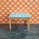 Lisa Of Denmark Dolls House Kitchen - Blue & White Check Table 243