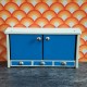 Lisa Of Denmark Dolls House Kitchen Blue & White Wall Cabinet 121
