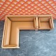 Lisa Of Denmark Dolls House Lounge - Nature Brown Corner Sofa Set 240