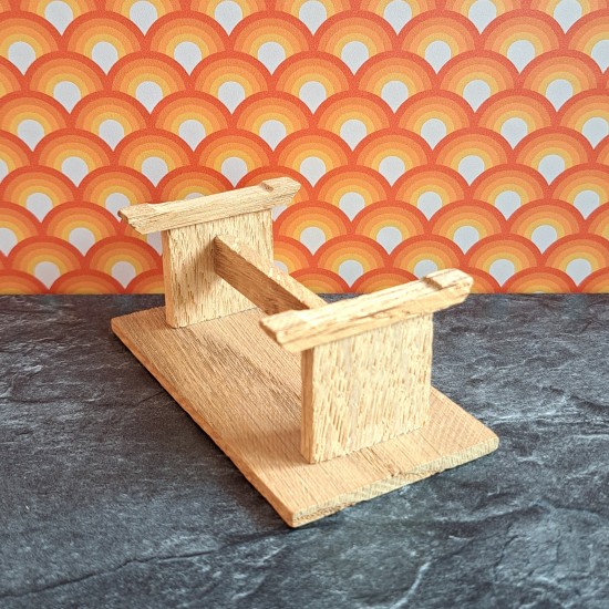 Lisa Of Denmark Dolls House Lounge - Nepal Circles Top Wooden Coffee Table 193