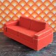 Lisa Of Denmark Dolls House Lounge - Red Chunky Sofa 151