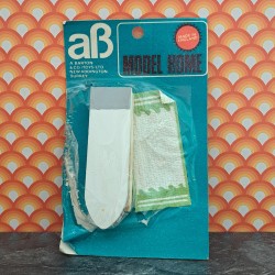 AB Barton Toys Dolls House Early Ironing Board & Iron - New Old Stock