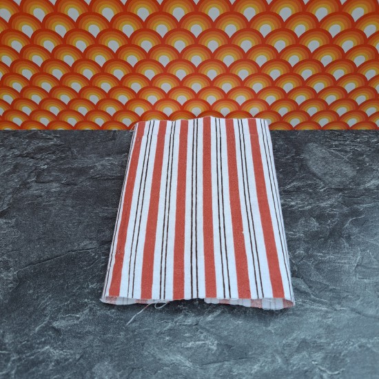 Lundby Dolls House Bedding - Brown Stripe Cover & Card (Manor)