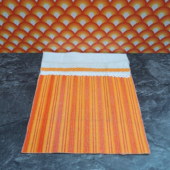 Lundby Dolls House Bedding - Orange Stripe Cover 1 7500
