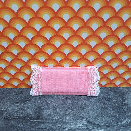 Lundby Dolls House Bedding - Pink Scandinavian Pillow 9721