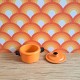 Lundby Dolls House Saucepans - Orange Lidded Casserole 60.5079