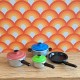 Lundby Dolls House Saucepans - Red Green Blue Lidded Set 60.5070