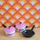 Lundby Dolls House Saucepans - Lilac And White Set 6602