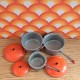 Lundby Dolls House Saucepans - Silver Grey, Red Lidded Set 6600