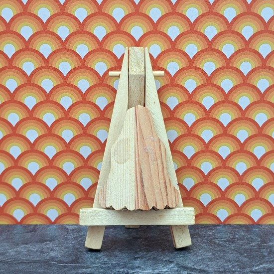 Lundby Dolls House Lounge - Corner Shelves Wooden 6628