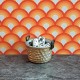 Lundby Dolls House Fireplace - Log Bucket With Wooden Logs 2 9452