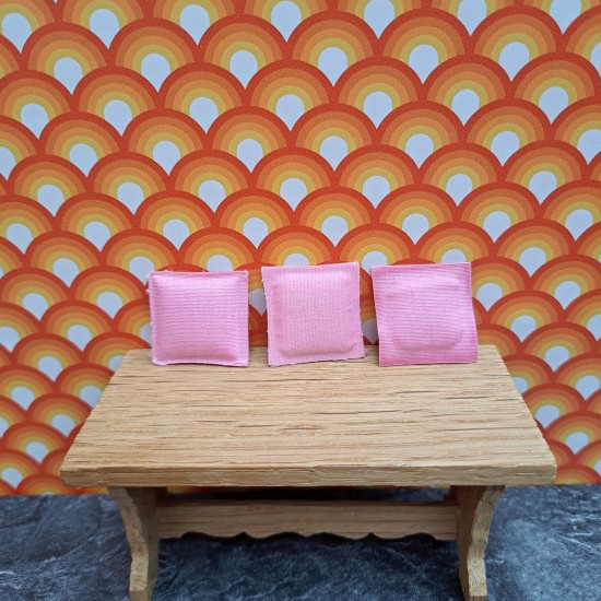 Lundby Dolls House Cushions 6610 - Light Pink x 3