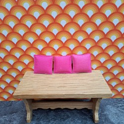 Lundby Dolls House Cushions 6610 - Bright Pink x 3