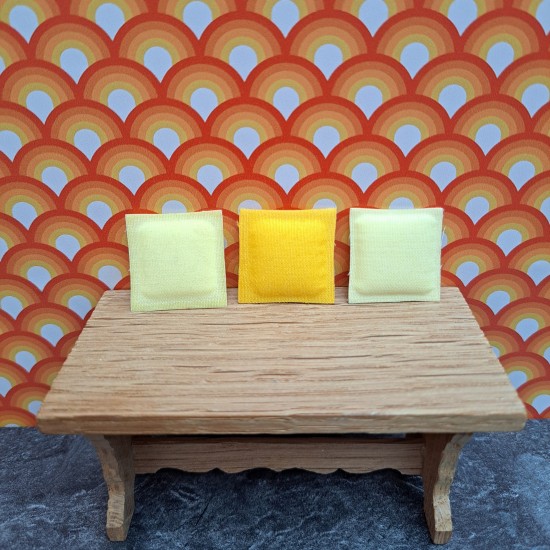 Lundby Dolls House Cushions 6610 - Yellow x 3