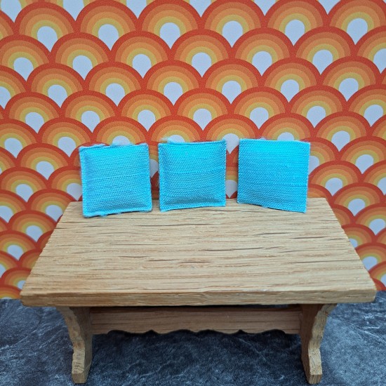 Lundby Dolls House Cushions 6610 - Blue Lined x 3