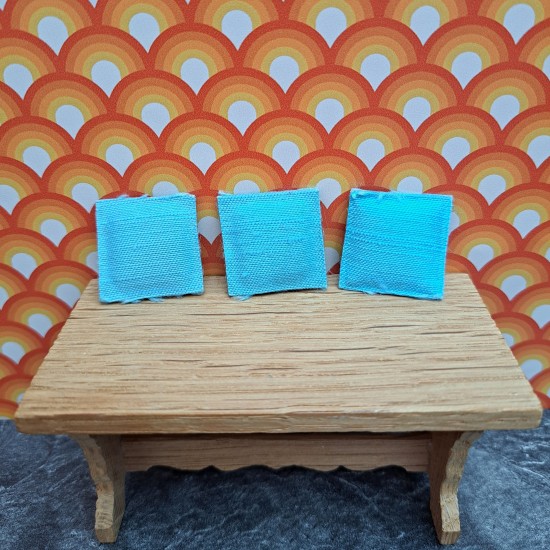 Lundby Dolls House Cushions 6610 - Blue Lined x 3