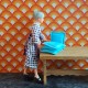 Lundby Dolls House Cushions 6610 - Blue x 4