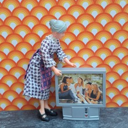 Lundby Dolls House Television - Silver Lundby Channel Picture 