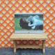 Lundby Dolls House Television - Flat Screen With A Monkey & Cub 60.2055