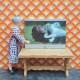 Lundby Dolls House Television - Flat Screen With A Monkey & Cub 60.2055