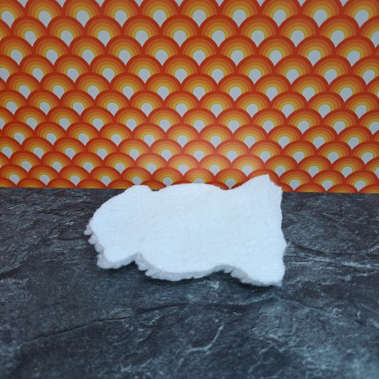 Lundby Dolls House Rug - Fluffy White Bear Shape 60.2093