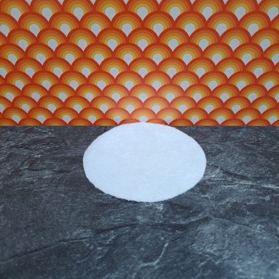 Lundby Dolls House Rug - Bathroom Mat White Circle 60.2033