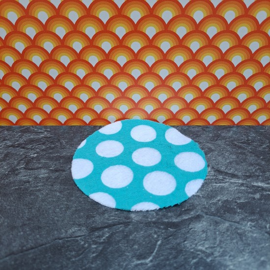 Lundby Dolls House Rug - Bathroom Mat Green With White Circles 60.9043