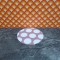 Lundby Dolls House Rug - Bathroom Mat Dusky Pink With White Circles 60.2033