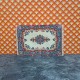 Lundby Dolls House Rug - Cream, Blue and Red Early Large Oblong 6287 