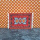 Lundby Dolls House Rug - Medium Oblong Red Diamonds