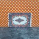 Lundby Dolls House Rug - Cream, Blue and Red Large Oblong 6287 