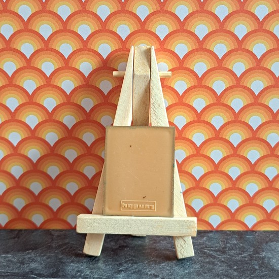 Lundby Dolls House Picture - Small Rose Picture Gold Frame 