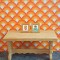 Lundby Dolls House Picture - Man & Woman Faces Small Gold Picture Frames x 2
